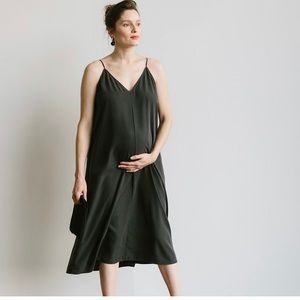 Storq Maternity Black Slip Dress